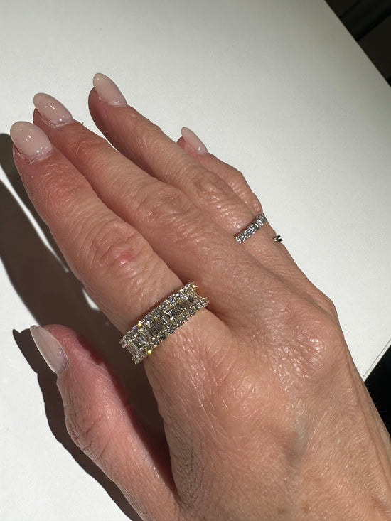 Diamond Baguette and Round Ring