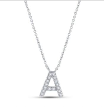 Small Initial Diamond Necklace