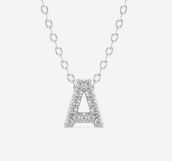 Petite Initial Diamond Necklace