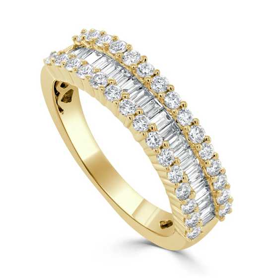 Diamond Baguette and Round Ring