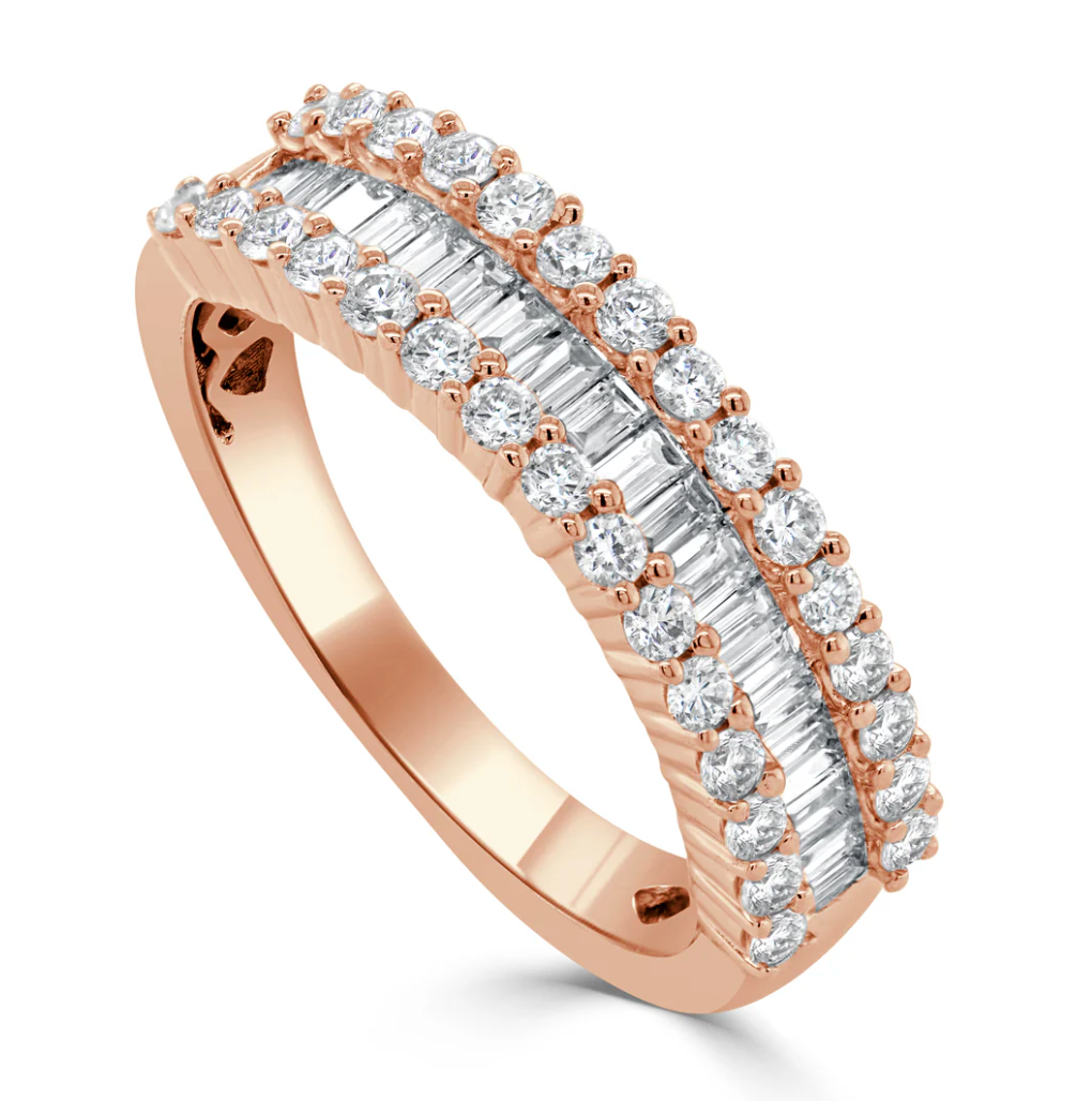 Diamond Baguette and Round Ring