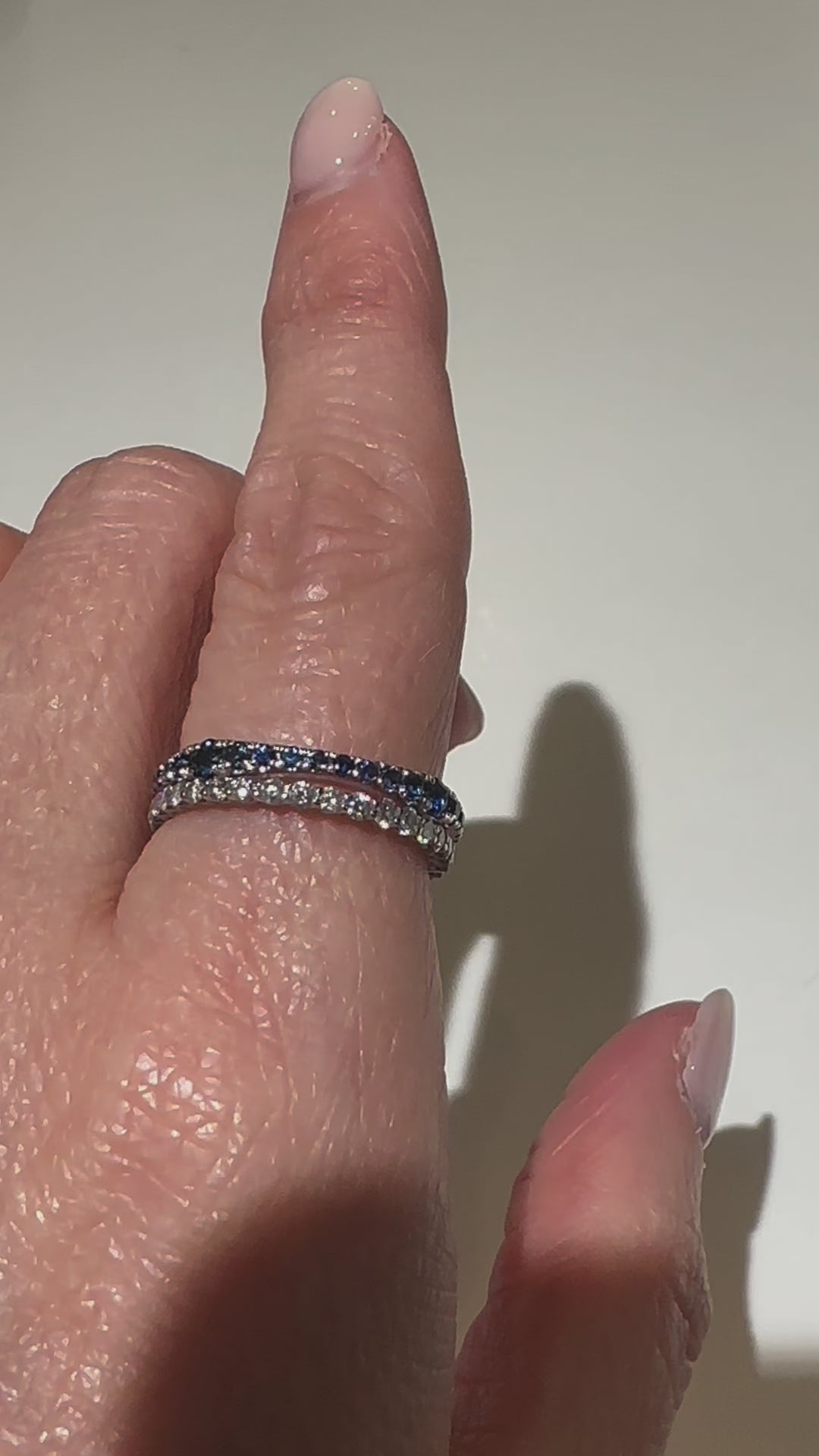 Load and play video in Gallery viewer, Blue Sapphire Wave Ring
