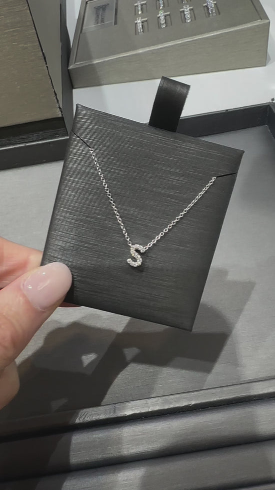 Petite Initial Diamond Necklace