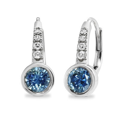 Sapphire Earrings in 14K White Gold
